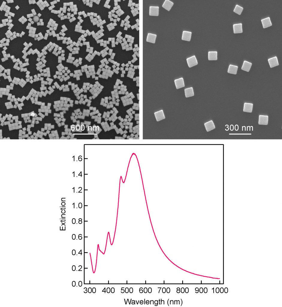 the silver nanocubes are provided as follows.